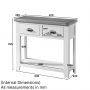 Cheshire Oak 2 Drawer Hall Console Table