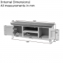 Downton Grey Painted Medium Widescreen TV Unit - Up to 60" TV Size