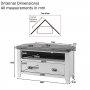 Downton Grey Painted Corner TV Unit with Drawer - Up to 50" TV Size