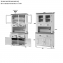 Downton Grey Painted 2 Door Glazed Dresser Sideboard