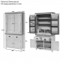 Cheshire White Double Kitchen Larder Pantry Cupboard