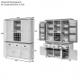 Cheshire Oak Triple Kitchen Larder Pantry Cupboard