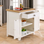 Cheshire Cream Painted Small Kitchen Island with Granite Top