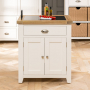 Cheshire Cream Painted Small Kitchen Island with Granite Top