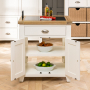 Cheshire Cream Painted Small Kitchen Island with Granite Top
