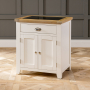 Cheshire Cream Painted Small Kitchen Island with Granite Top