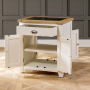 Cheshire Cream Painted Small Kitchen Island with Granite Top