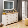Cheshire Cream Painted Large Wall Mirror - 108cm x 78cm
