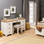 Cheshire Cream Twin Pedestal Dressing Table with Stool Set