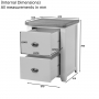 Cheshire Cream Painted 2 Drawer Filing Cabinet