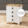 Cheshire Cream Painted Glazed Hi-Fi Media Cabinet Unit