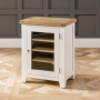Cheshire Cream Painted Glazed Hi-Fi Media Cabinet Unit