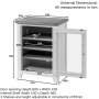 Cheshire Cream Painted Glazed Hi-Fi Media Cabinet Unit
