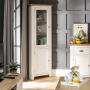 Cheshire Cream Painted Tall Glazed Corner Display Cabinet