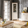 Cheshire Cream Painted Tall Glazed Corner Display Cabinet
