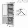 Cheshire Cream Painted Tall Glazed Corner Display Cabinet