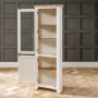 Cheshire Cream Painted Tall Glazed Corner Display Cabinet