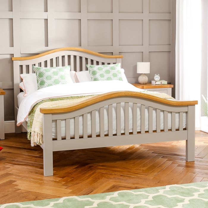 Downton Grey Painted Arch Rail 6ft Super King Size Bed The
