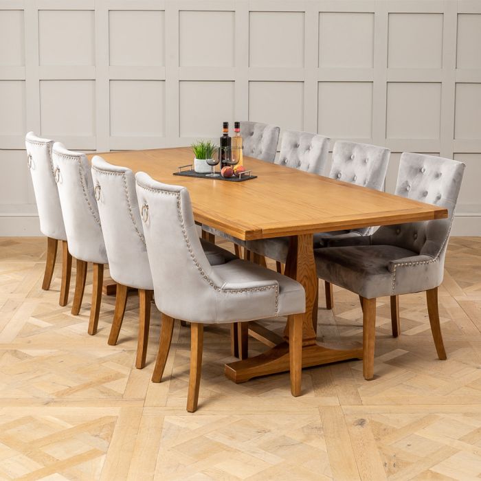 Light Oak Dining Set Up, Trinity Oak Dining Table And Chairs