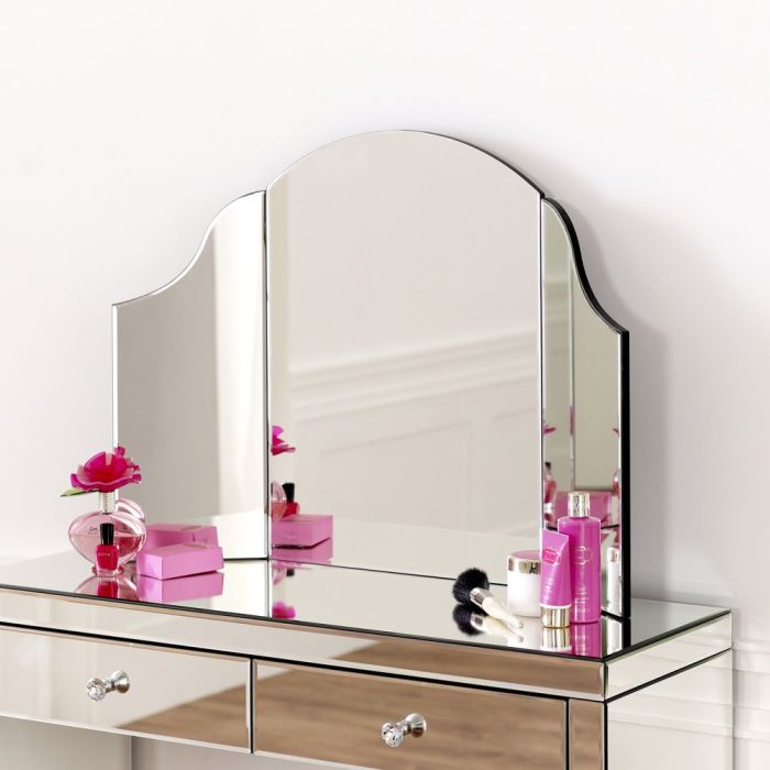 Venetian Curved Dressing Table Mirror, Vanity Table Mirror