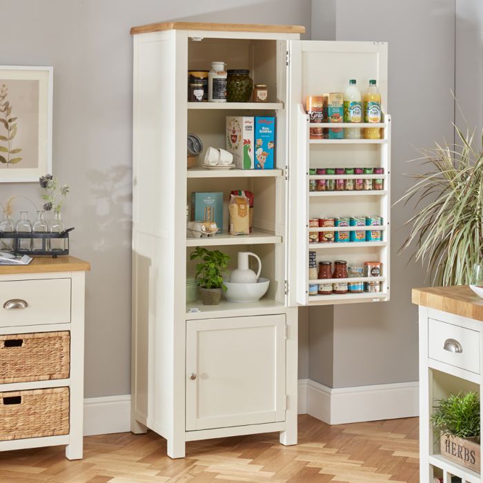 Cotswold Cream Painted Single Kitchen Larder Pantry Cupboard The Furniture Market