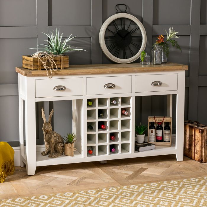 Cheshire Cream Buffet Sideboard With Wine Rack The Furniture Market Combine the functionality of a sideboard cabinet with a lovely wine rack to ensure that your kitchen is not only beautifully styled but also incredibly practical, offering plenty of space to. cheshire cream buffet sideboard with wine rack