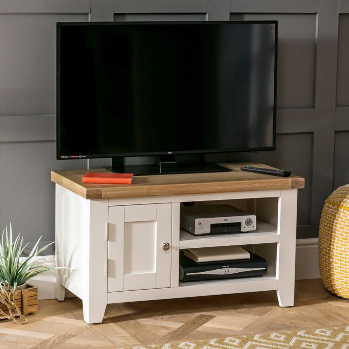 Cheshire Cream Painted Small Tv Unit Up To 42 Widescreen Size