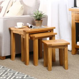 Cheshire Oak Nest of 3 Tables