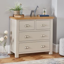 Cotswold Grey Painted 2 over 2 Drawer Chest
