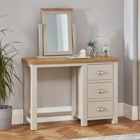 Cotswold Grey Pedestal Dressing Table Set with Mirror
