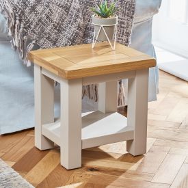 Cotswold Grey Painted Lamp Side Table