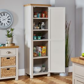 Cotswold Grey Painted Single Shaker Kitchen Pantry Cupboard