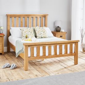 Hereford Rustic Oak 5ft King Size Bed