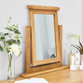 Hereford Rustic Oak Vanity Dressing Table Mirror