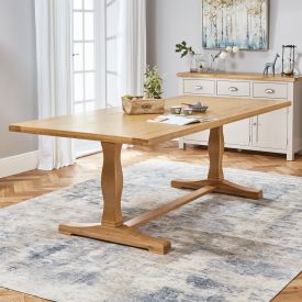 Cotswold Solid Oak 2.2m Refectory Dining Table - Seats 8 to 10