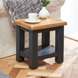 Cotswold Charcoal Grey Painted Lamp Side Table