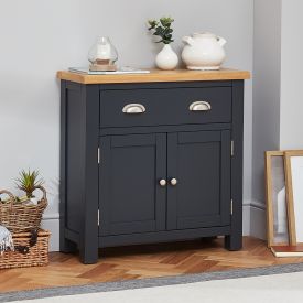 Cotswold Charcoal Grey Painted Small Compact Sideboard