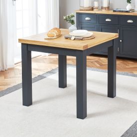 Cotswold Charcoal Grey Square Flip Top Dining Table - Extend to 170cm