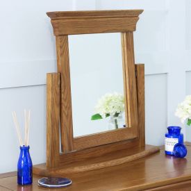French Louis Oak Dressing Table Mirror