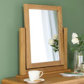 Ludlow Rustic Oak Vanity Dressing Table Mirror