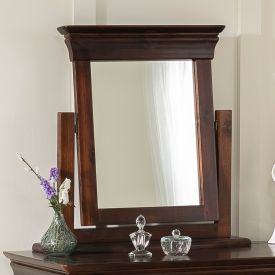 French Hardwood Mahogany Stained Dressing Table Mirror