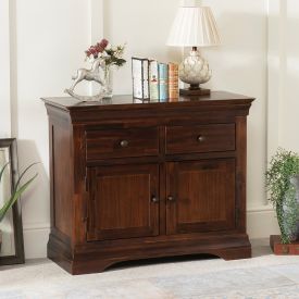 French Hardwood Mahogany Stained Small Sideboard