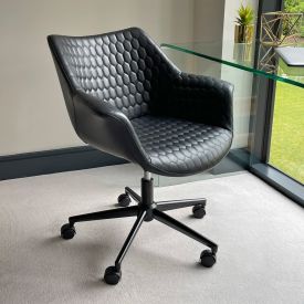 Milo Black Faux Leather Office Chair