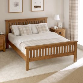 Rustic Solid Oak 4ft 6in Double Bed
