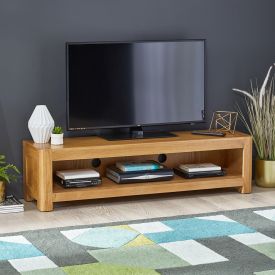 Soho Oak Open Low Widescreen TV Unit - Up to 65” TV Size