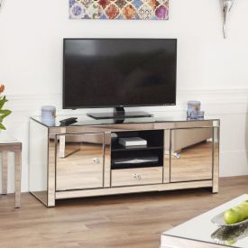 Venetian Mirrored Widescreen TV Unit - Up to 60