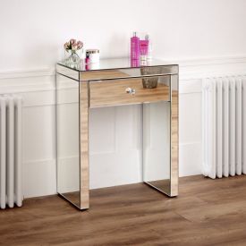 Venetian Mirrored Compact 1 Drawer Dressing Table