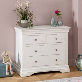 Wilmslow White Painted 2 over 2 Drawer Chest of Drawers