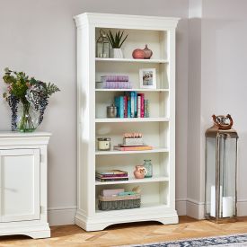 Wilmslow White Painted Tall Large Bookcase