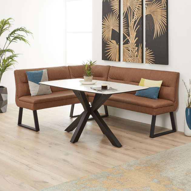 Brown corner sale table